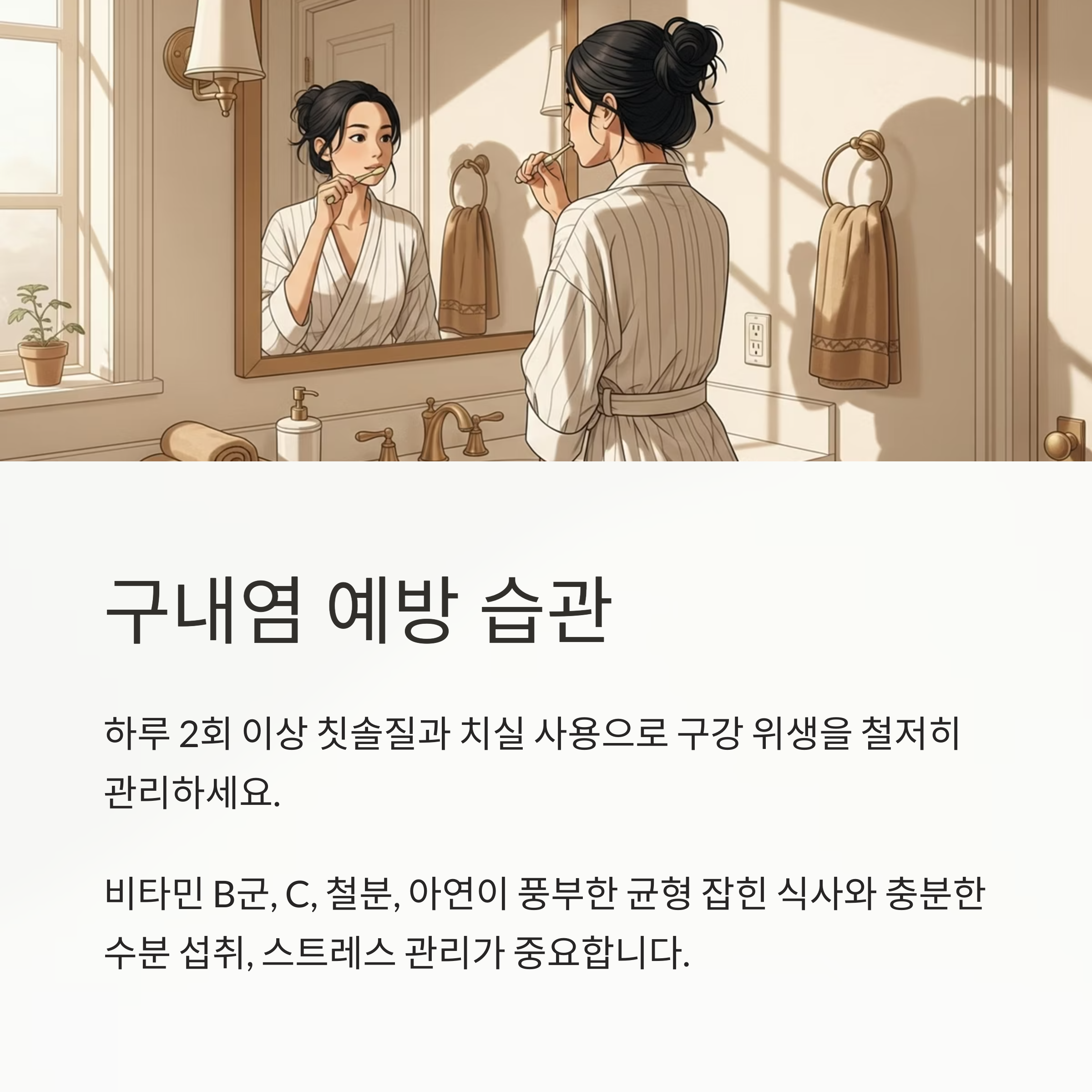 구내염 예방 습관