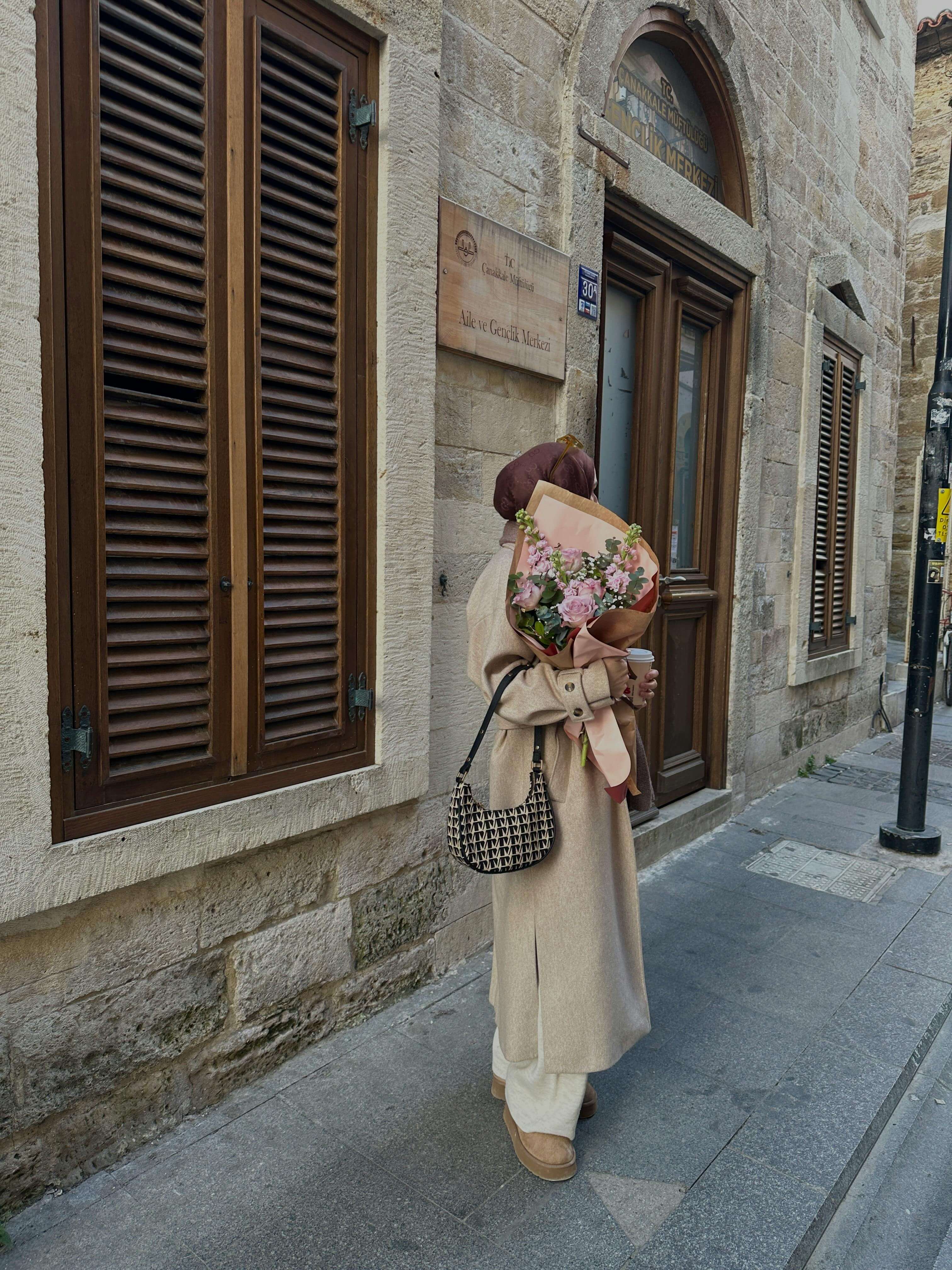 롱 트위드 자켓 사진