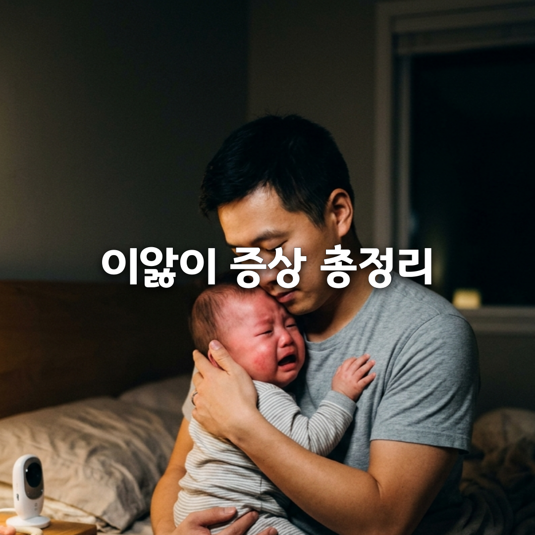 아기 이앓이 언제 시작할까 시기·증상·밤잠 대처법 총정리