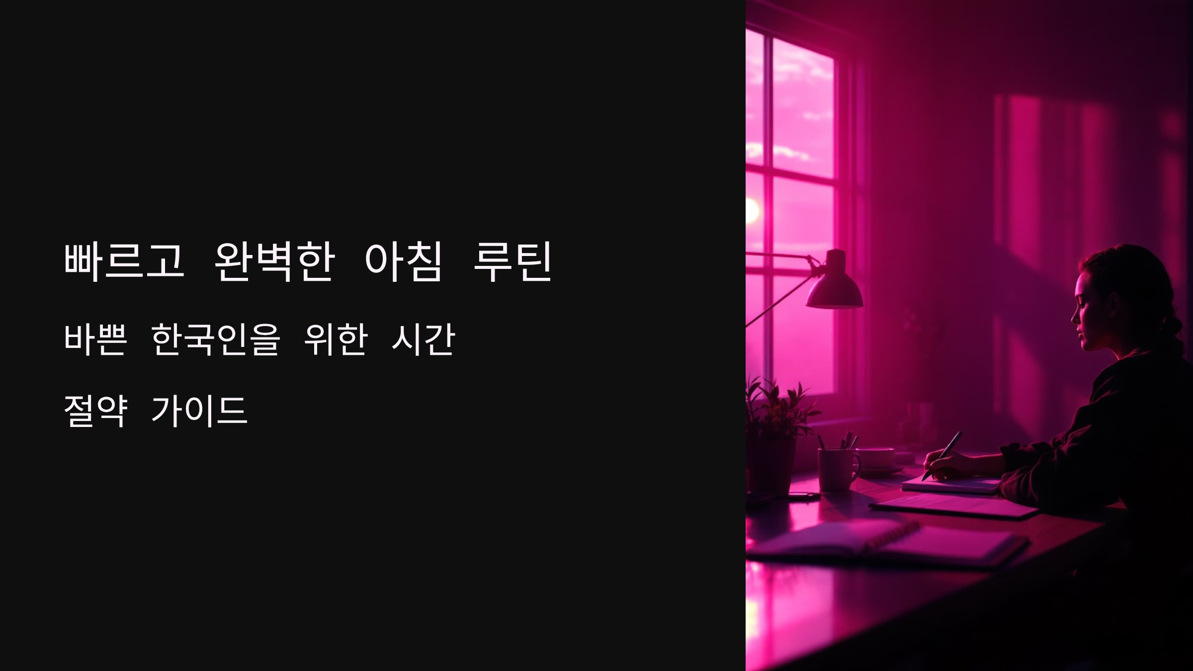 출근 전 10분 여유 만드는 시간관리 루틴