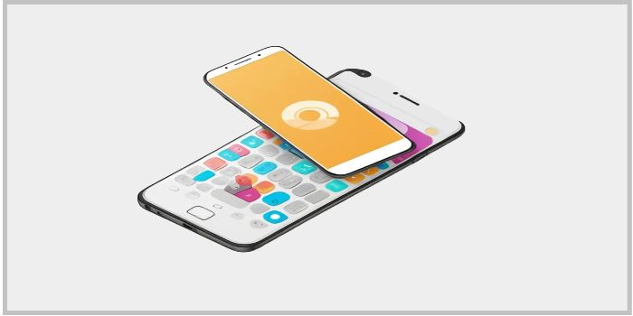 알림 아이콘이 표시된 두 개의 스마트폰. 국민비서 앱 또는 모바일 알림 서비스 개념을 시각적으로 표현한 이미지