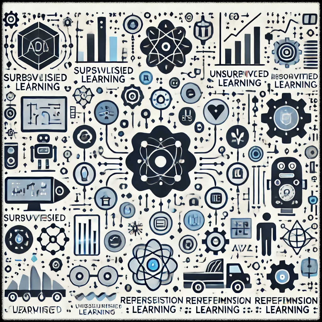 머신 러닝 알고리즘의 유형을 나타낸 이미지