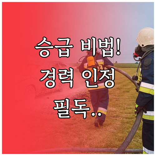 소방안전관리자 승급 요건 및 경력 인..