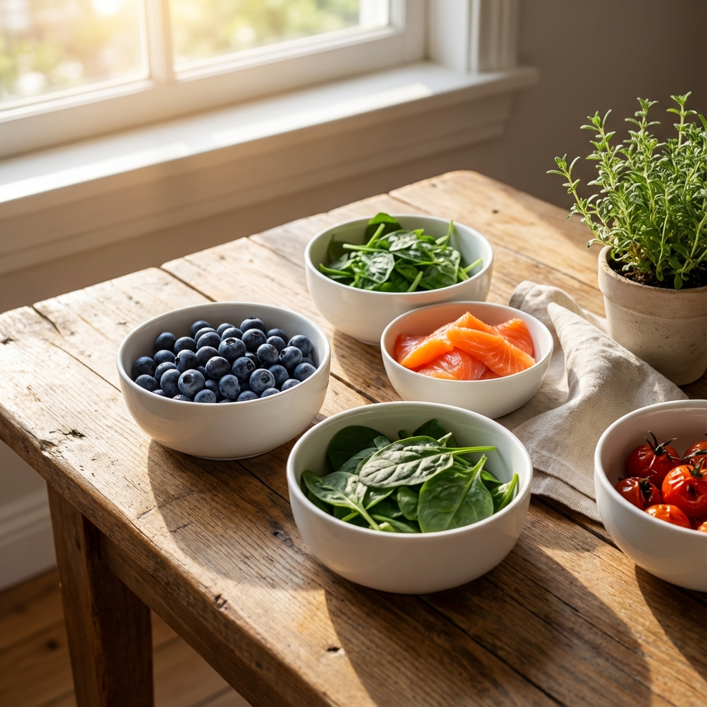 피부 노화 늦추는 항산화 성분 식품 7가지와 흡수율 높이는 섭취 루틴 썸네일 이미지