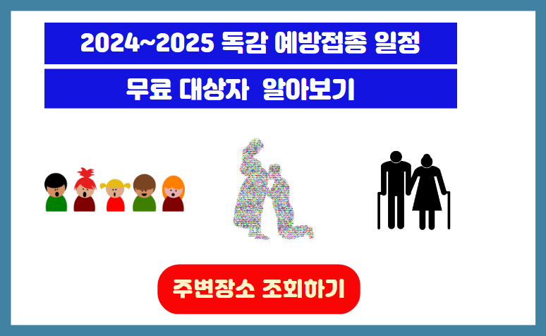 독감무료 접종 주변 지정병원 조회하기
