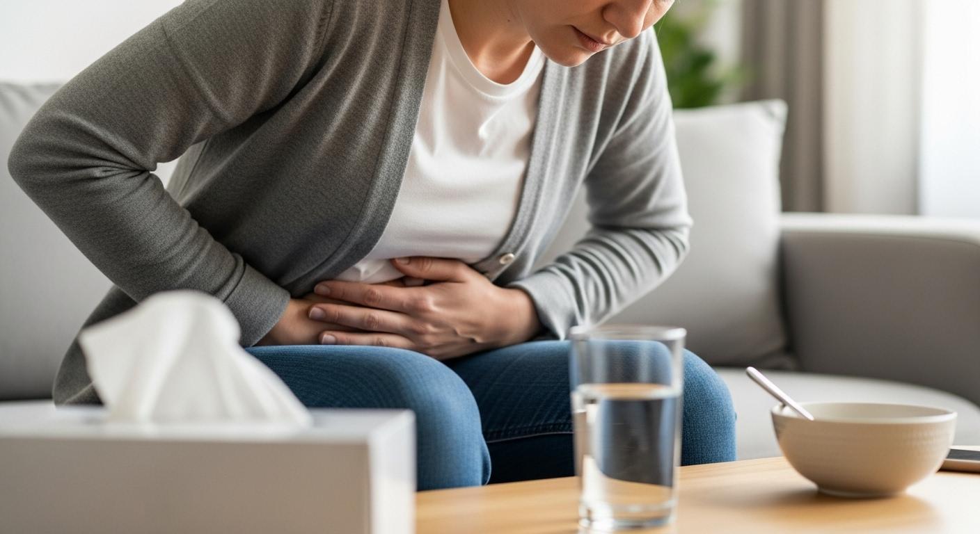 독감 증상 설사 메스꺼움