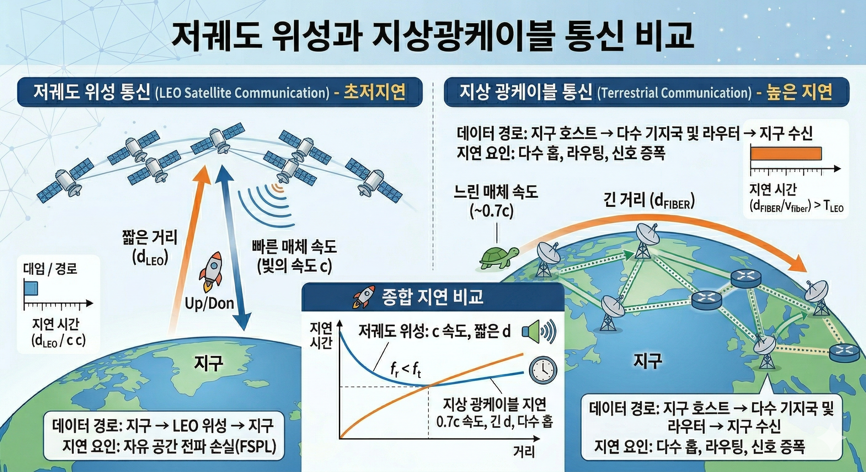 저궤도 위성 광통신 비교