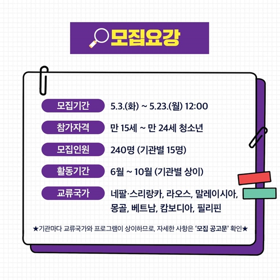 랜선해외봉사활동 모집요강