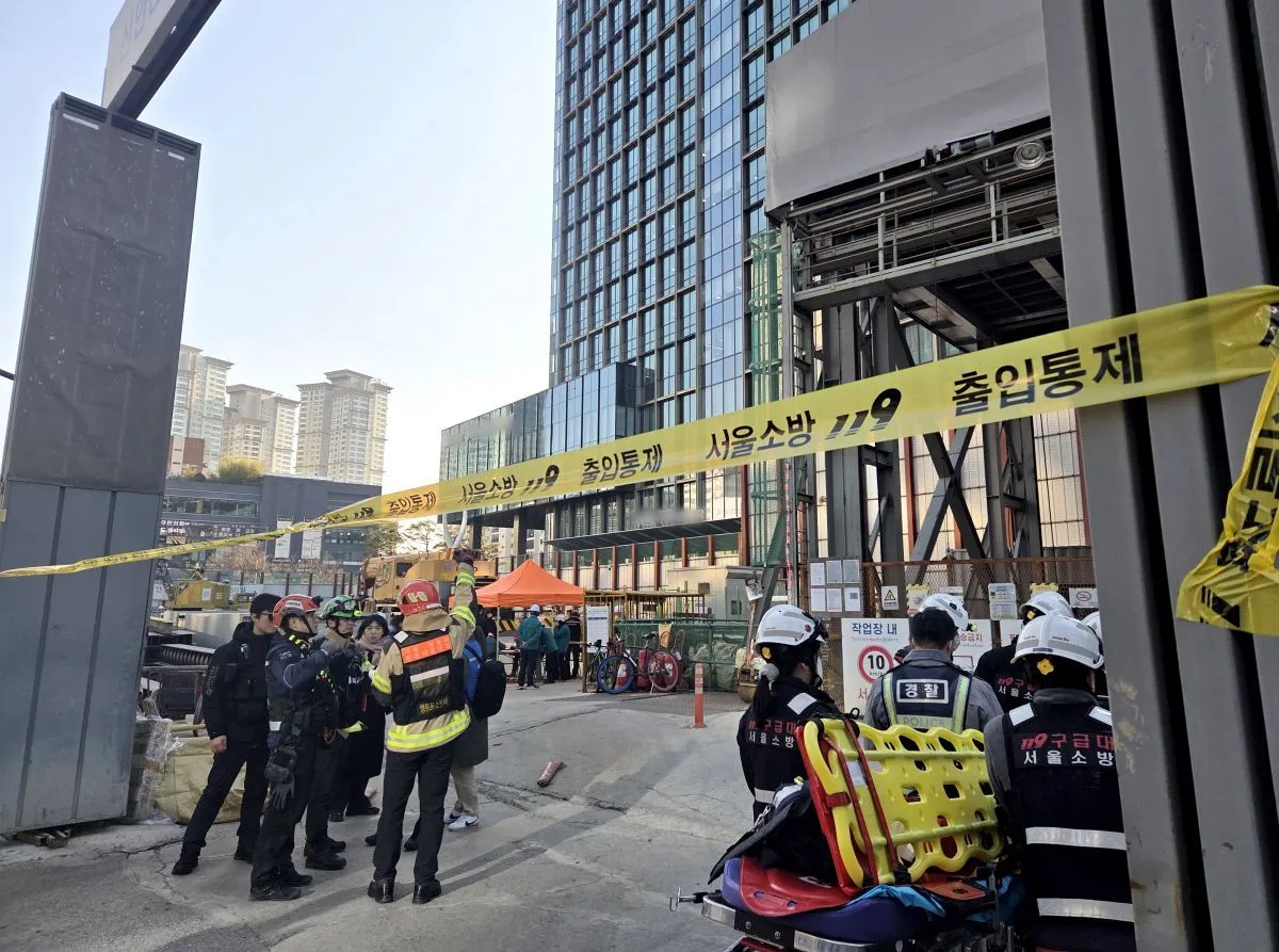 신안산선 공사장서 노동자 매몰 사고 발생