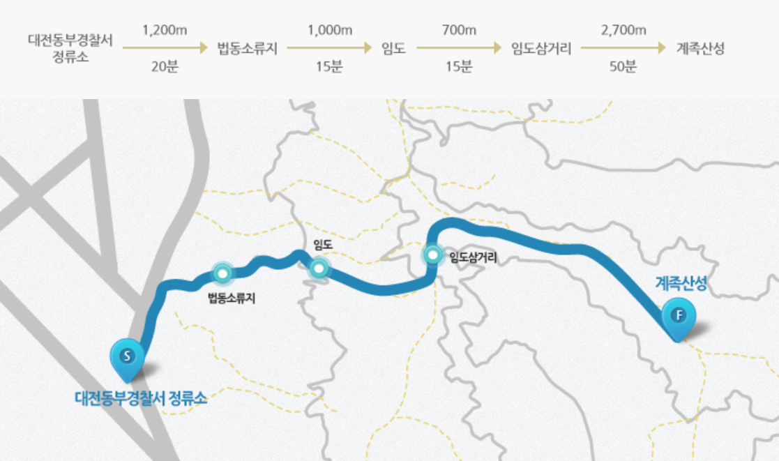 계족산 등산코스