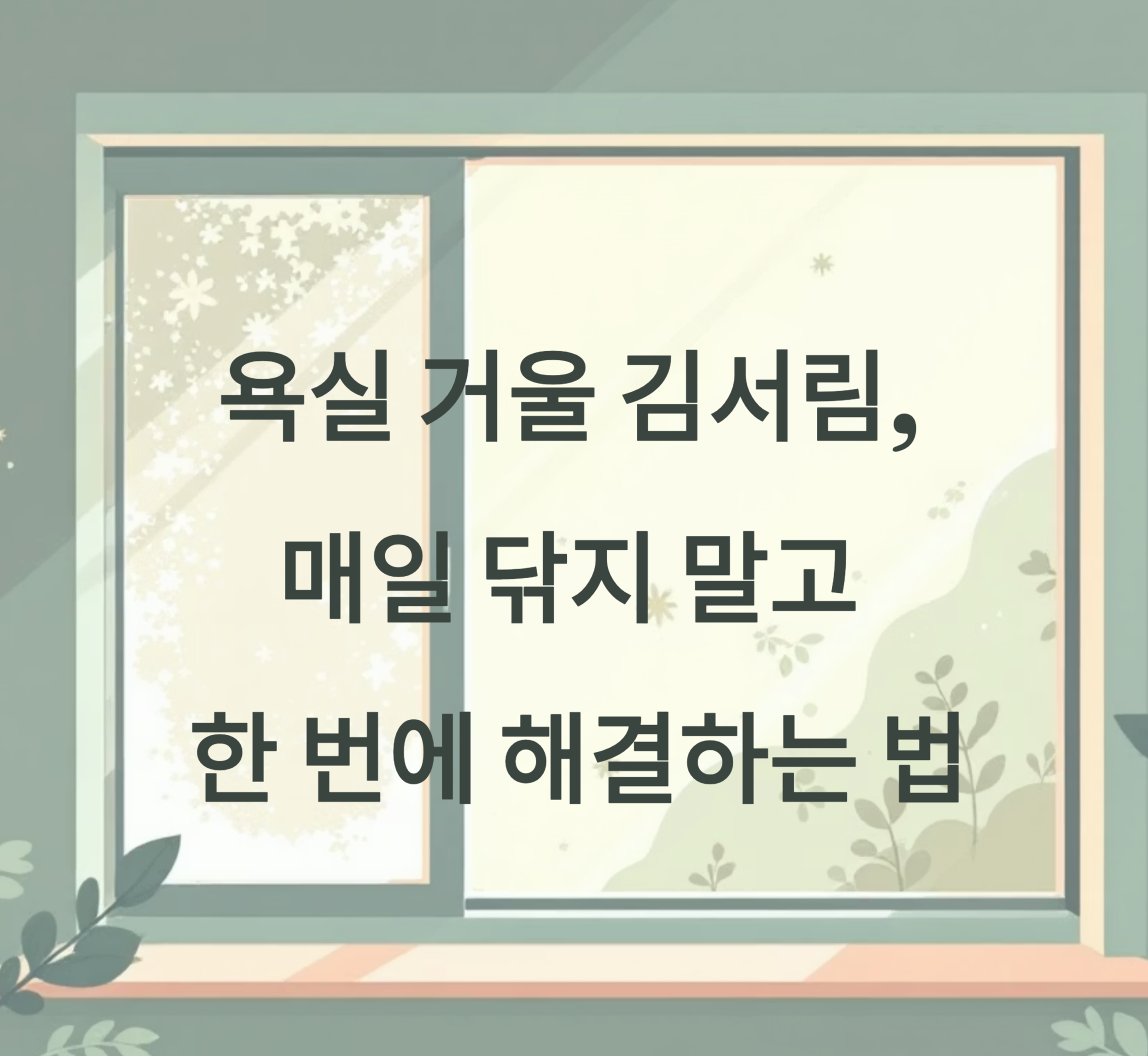 욕실 거울 김서림 해결하는 법