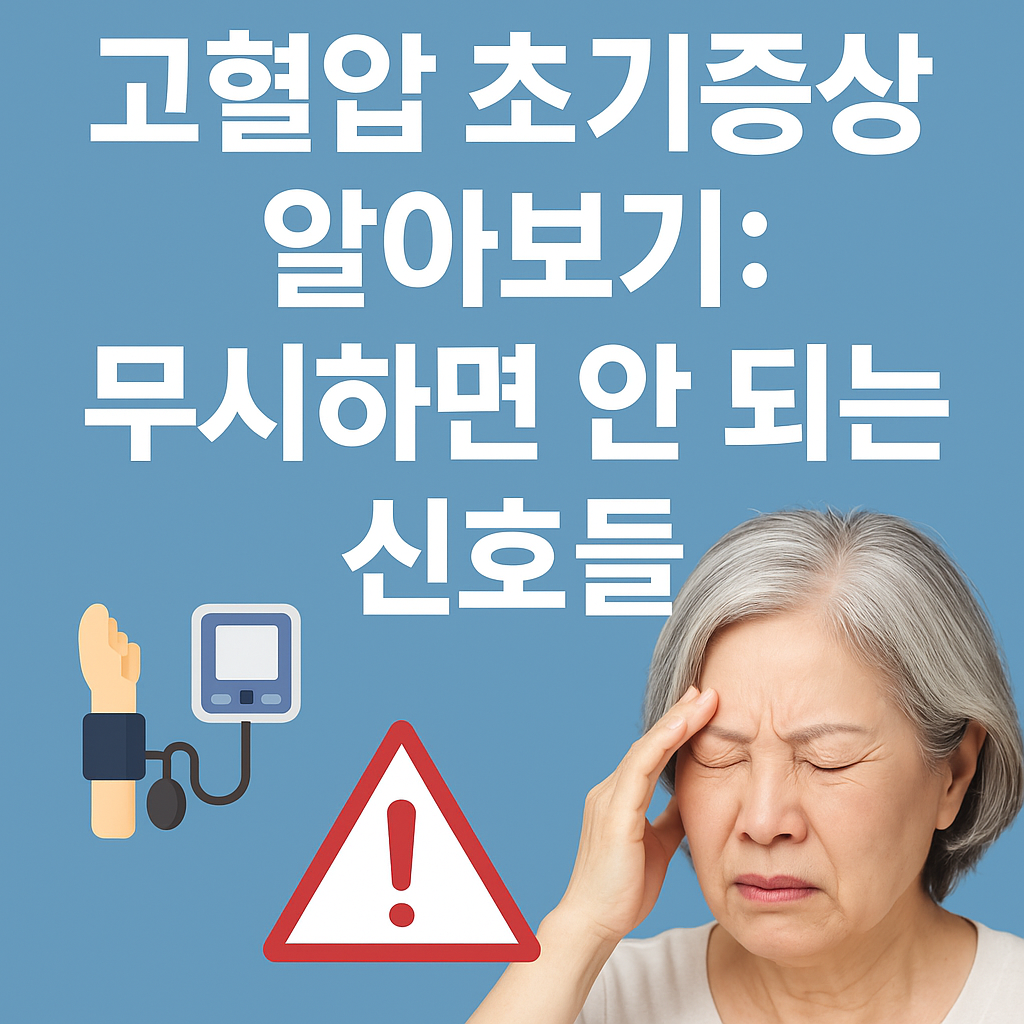 고혈압 초기증상 알아보기: 무시하면 안 되는 신호들