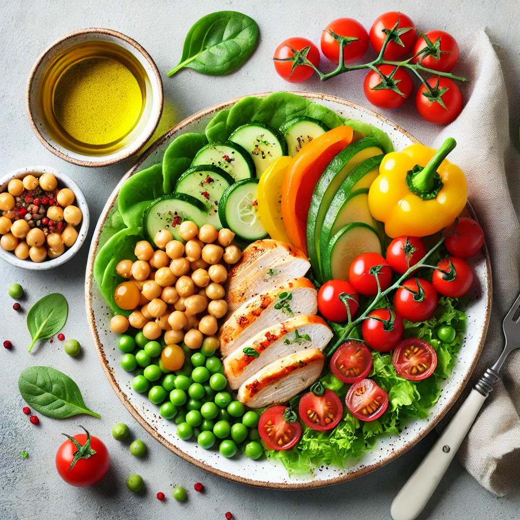 닭가슴살 샐러드 볼 이미지