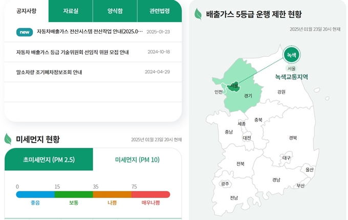 도봉구 노후경유차 조기폐차 보조금 홈페이지