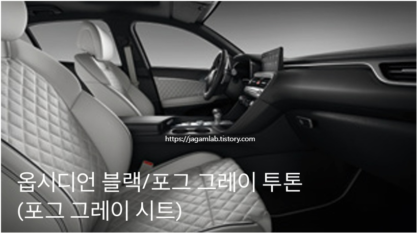 2026 G70 옵시디언 블랙/포그 그레이 투톤 내장 컬러 및 스포츠 전용 나파가죽 시트