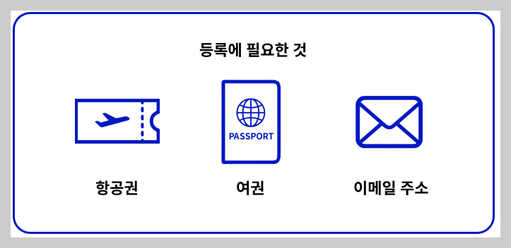 등록에 필요한 것