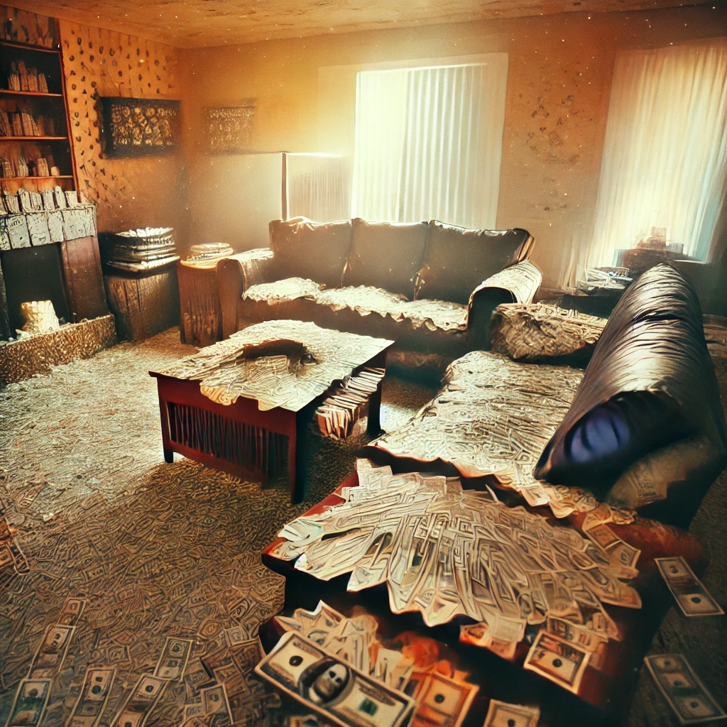 돈이 집 안에 쌓이는 꿈 해몽