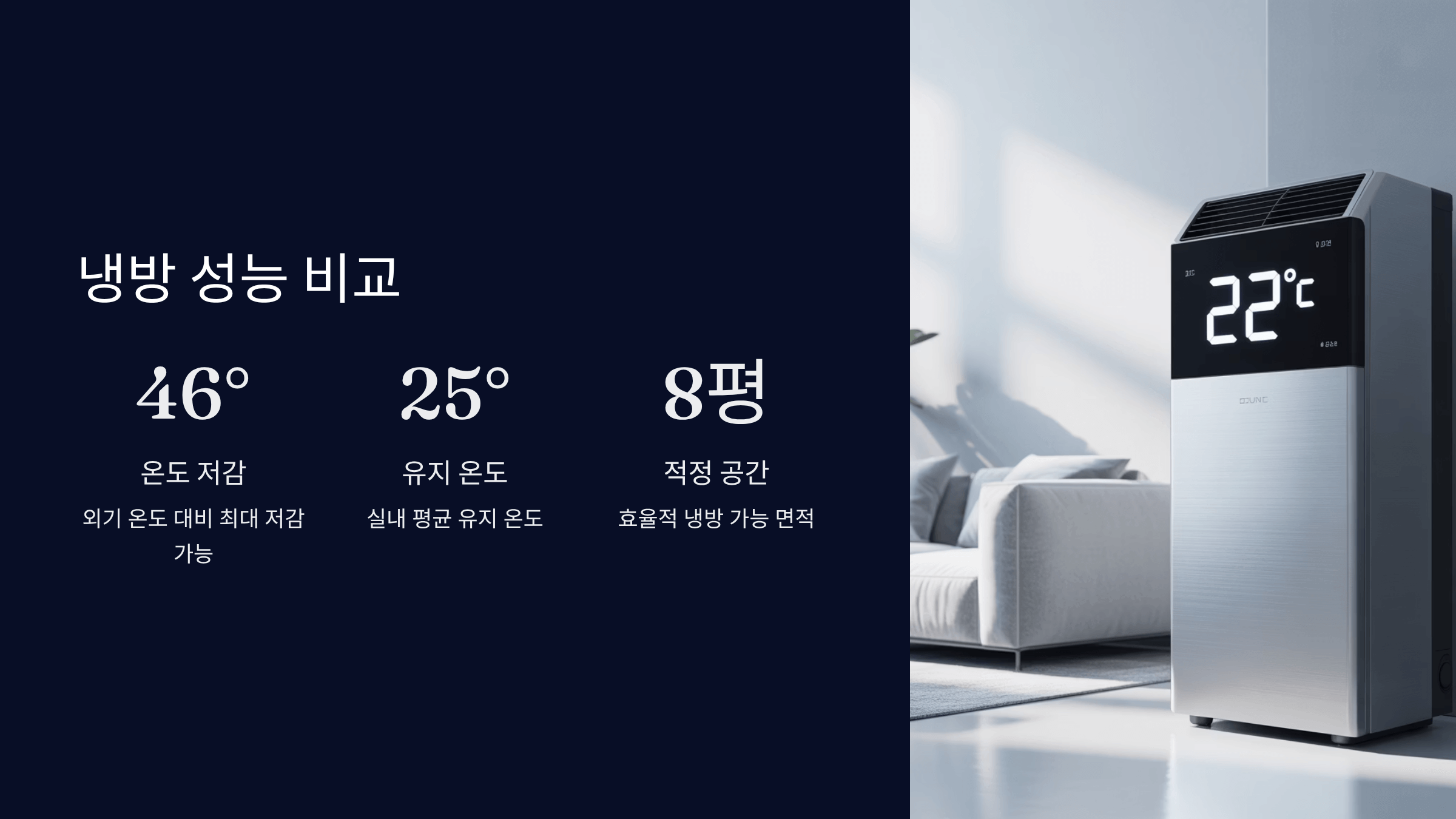 냉방 성능과 효율성 비교