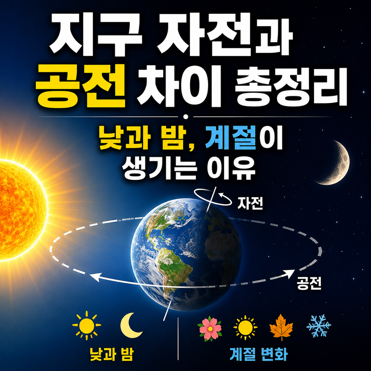 지구 자전과 공전 차이