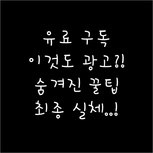 유료 구독자도 보는 임베디드 광고성 ..