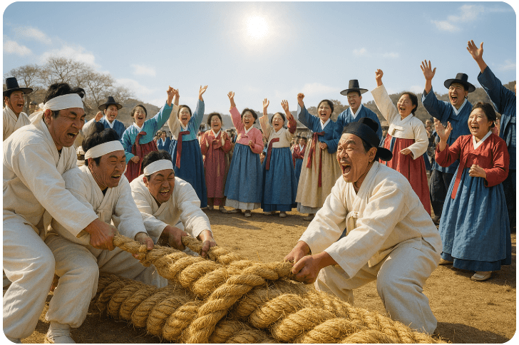 전통문화 2025년 4월 기지시 줄다리기 축제 공연1