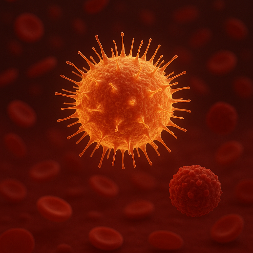 NK세포가 혈관 속을 떠다니며 비정상 세포를 탐지하는 3D 면역 시각화