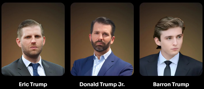 도널드 트럼프의 세 아들