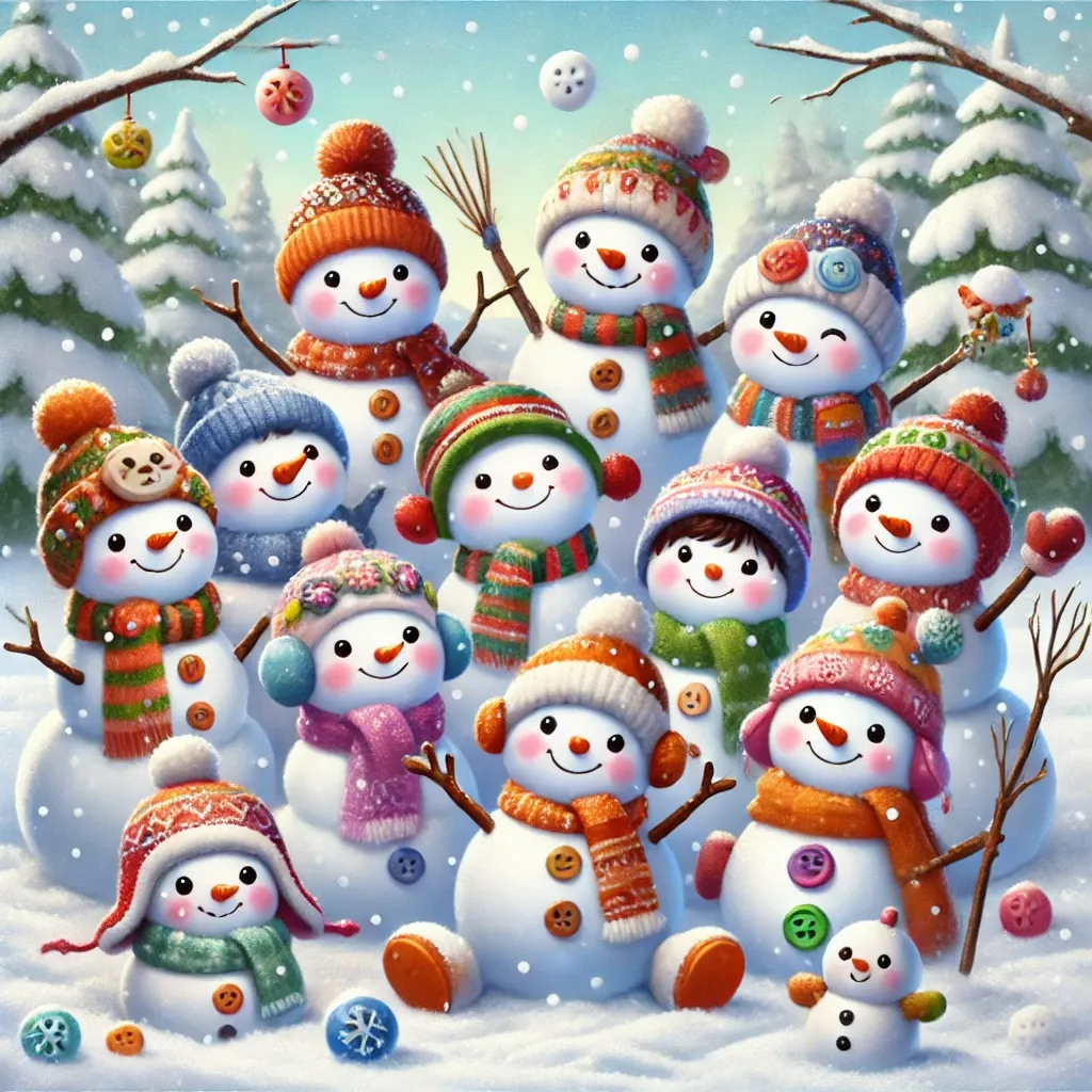 여러 개의 눈사람이 보이는 꿈