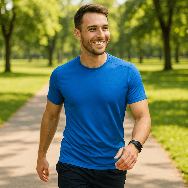 하루 걷기 루틴을 실천하는 사람의 모습