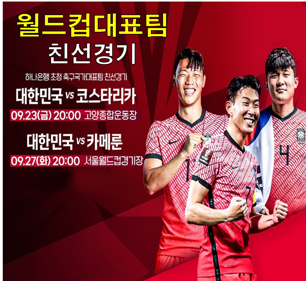 월드컵 대표팀 친선경기