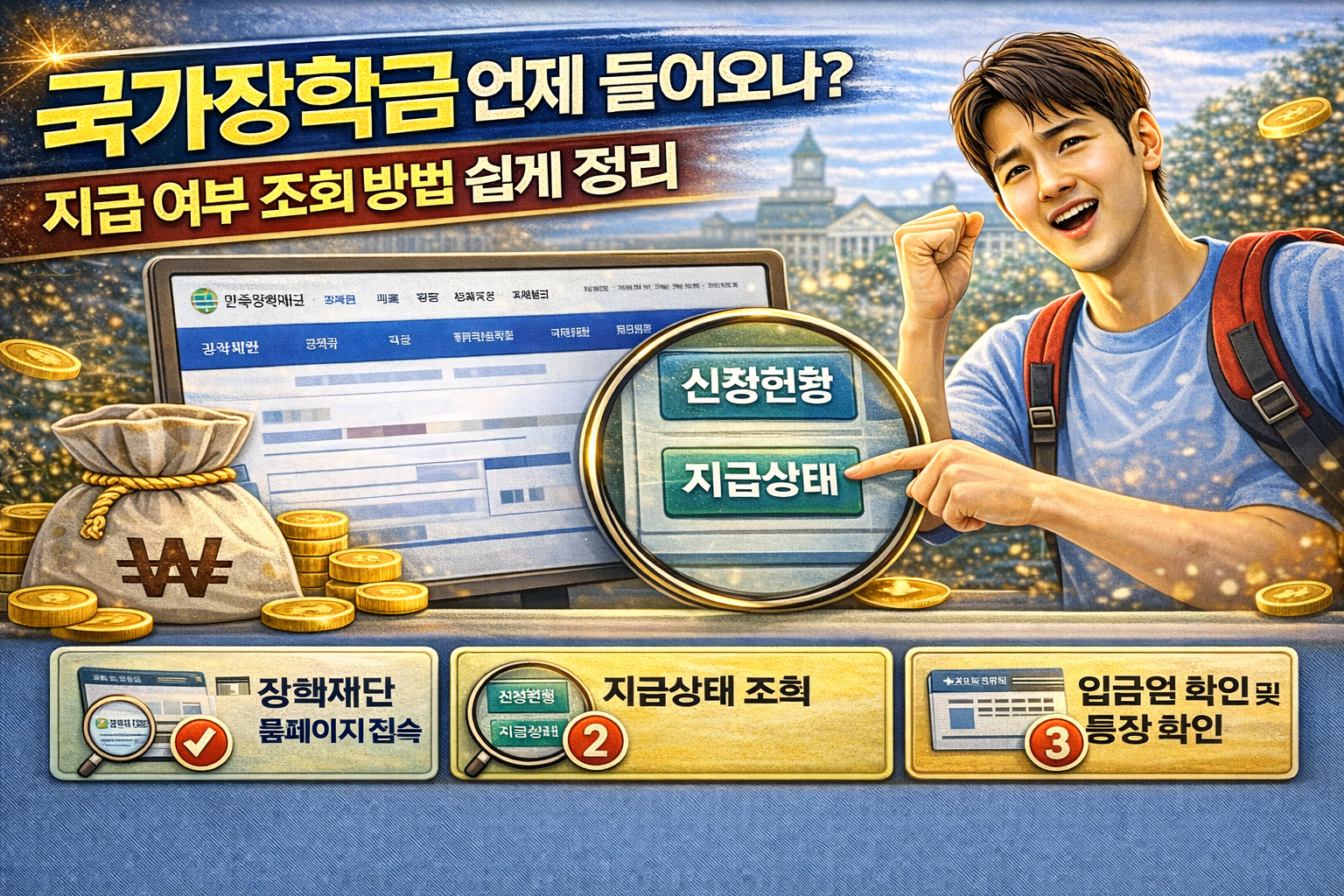 국가장학금 언제 들어오나? 지급 여부 조회 방법 쉽게 정리