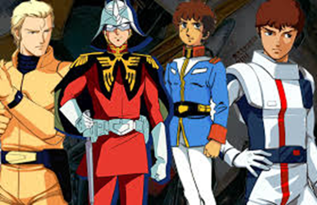 샤아 아즈나블과 아무로의 라이벌 관계 이미지입니다.