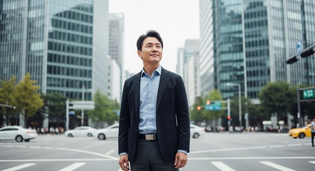 40대 재취업 현실과 대응 전략을 상징하는 중장년 직장인 이미지