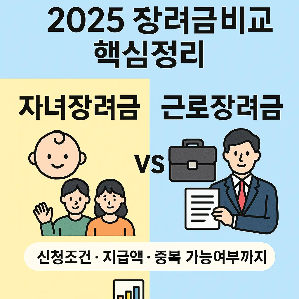 자녀장려금 vs 근로장려금｜비교표로 보는 핵심 차이