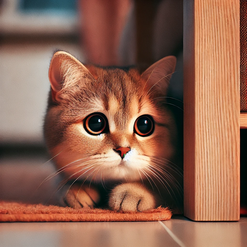 낯가림 심한 고양이 그림