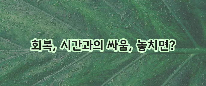 어깨 인대 파열 회복 기간 빠른 회복이 중요합니다