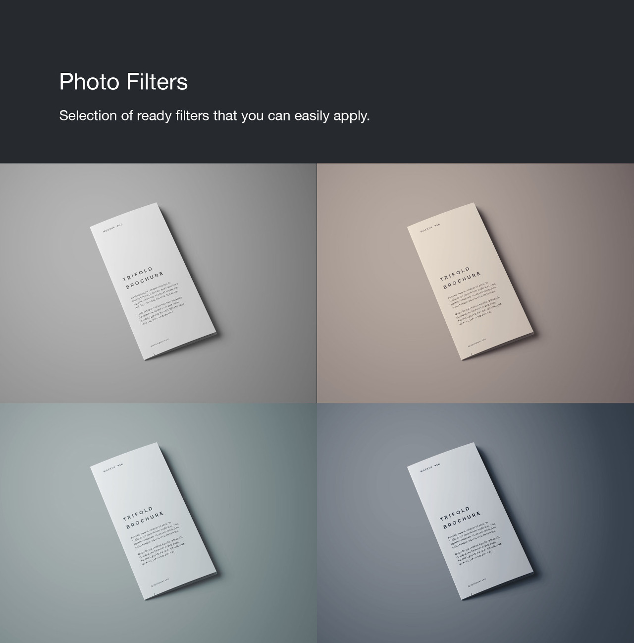 Free Advanced Trifold Brochure Mockup &ndash; 7 Angles