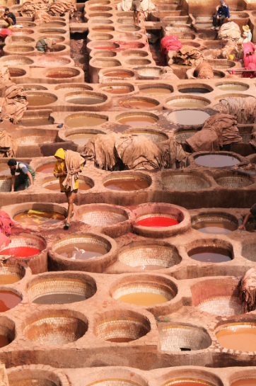 사라지는 직업과 전통 기술의 현재, 모로코 전통 가죽 염색 장인