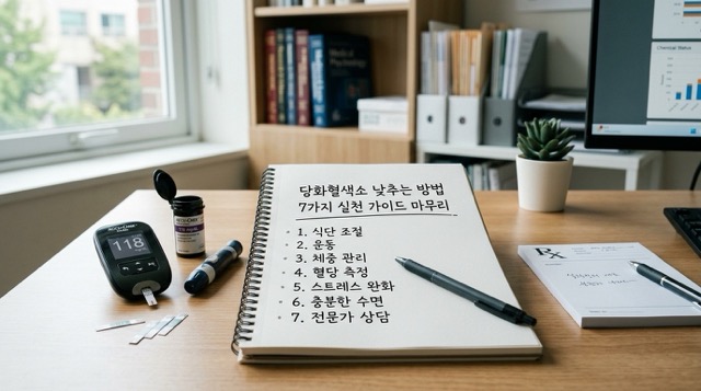 당화혈색소 낮추는 방법 7가지 실천 가이드 요약"