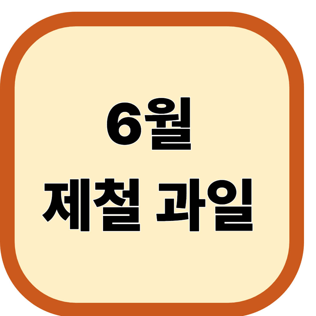 6월 제철 과일