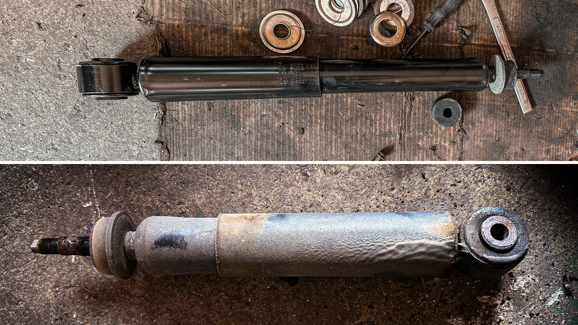 전륜 출입문측 쇼바