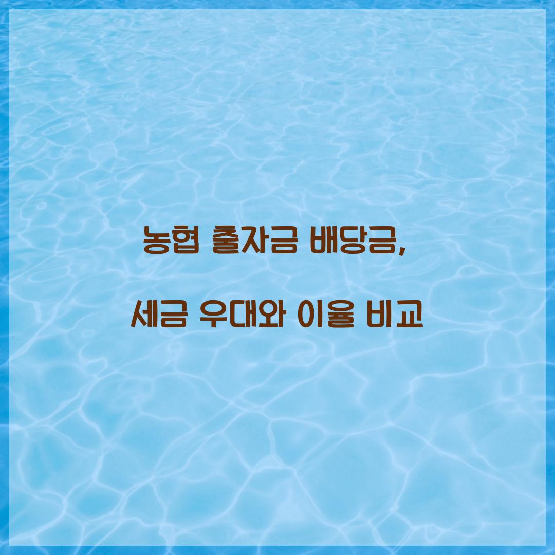 농협 출자금 배당금