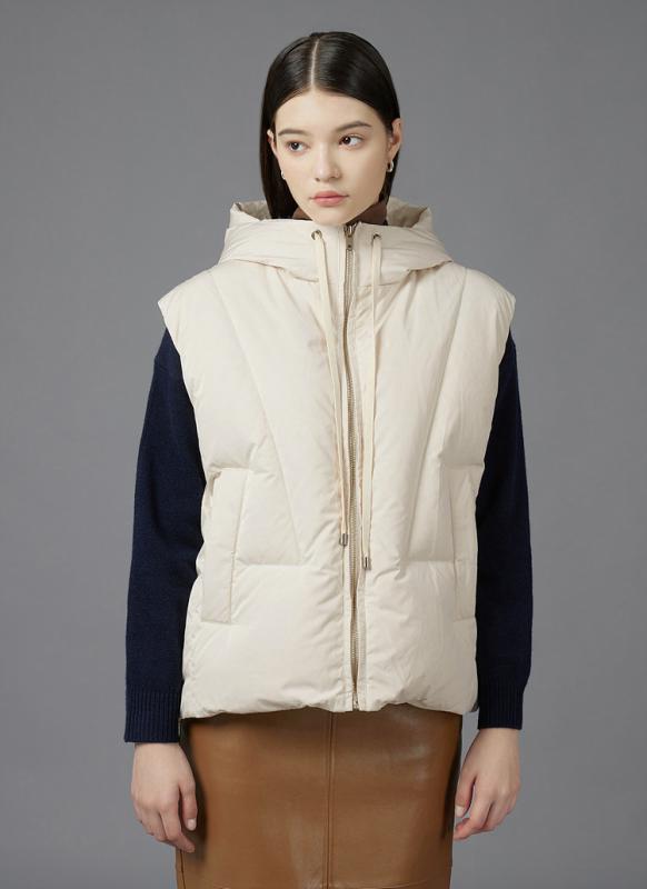 리스트 후드 덕다운 패딩 조끼 TSDVTL82010