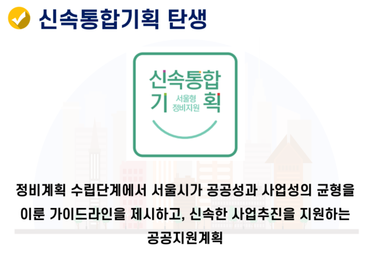 신속통합기획의 탄생 배경