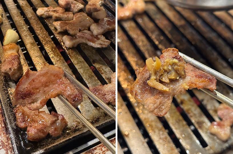 등삼겹살 표고버섯 고추냉이