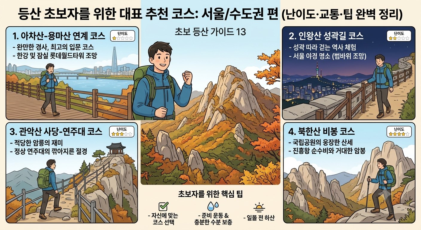 등산 초보자를 위한 대표 추천 코스: 서울/수도권 편