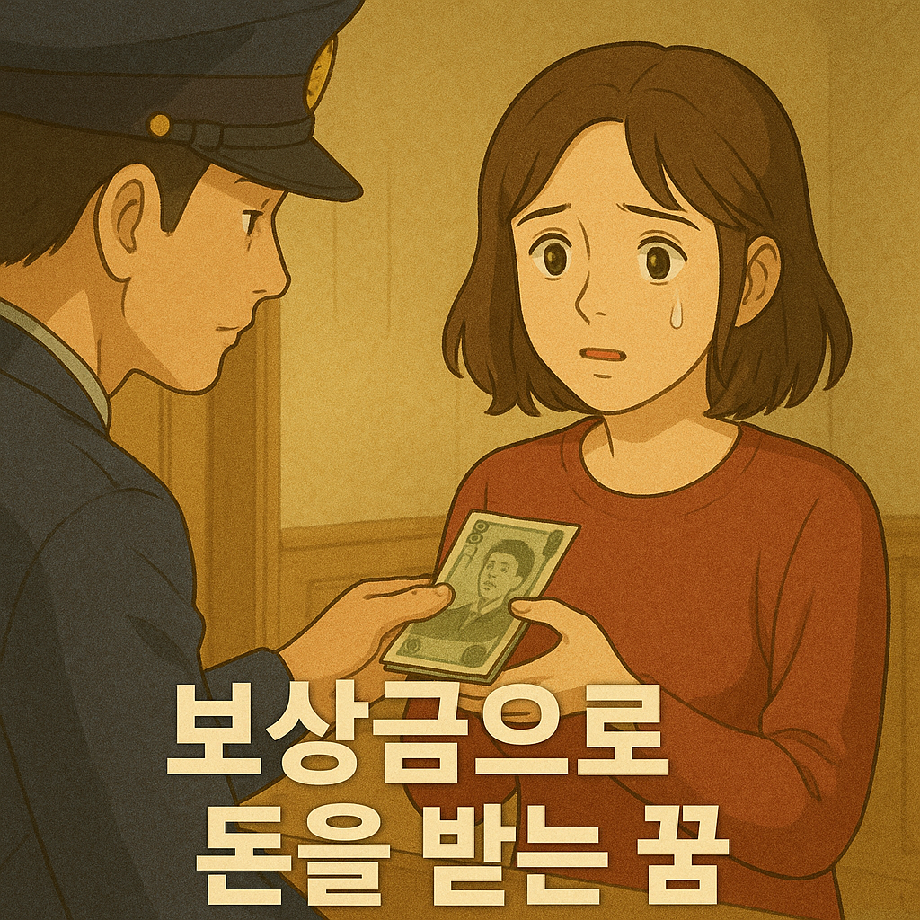 보상금으로 돈을 받는 꿈