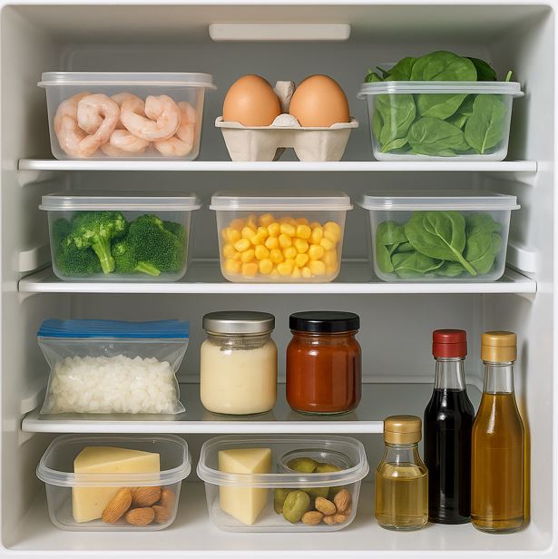 정리된 냉장고 안의 모습