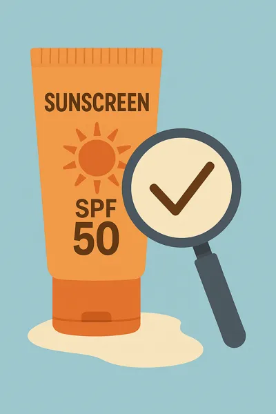 선크림 진실 일러스트