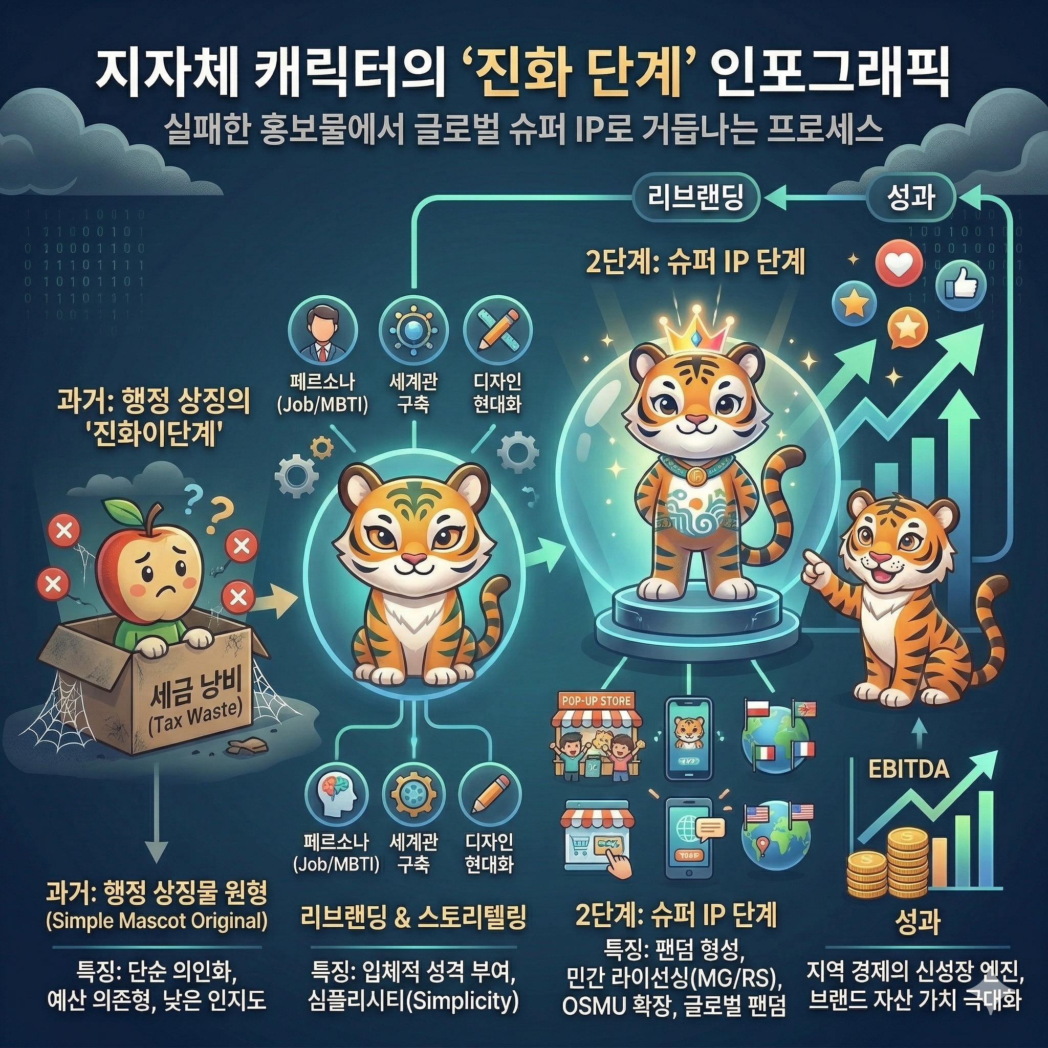 지자체 캐릭터의 진화단계